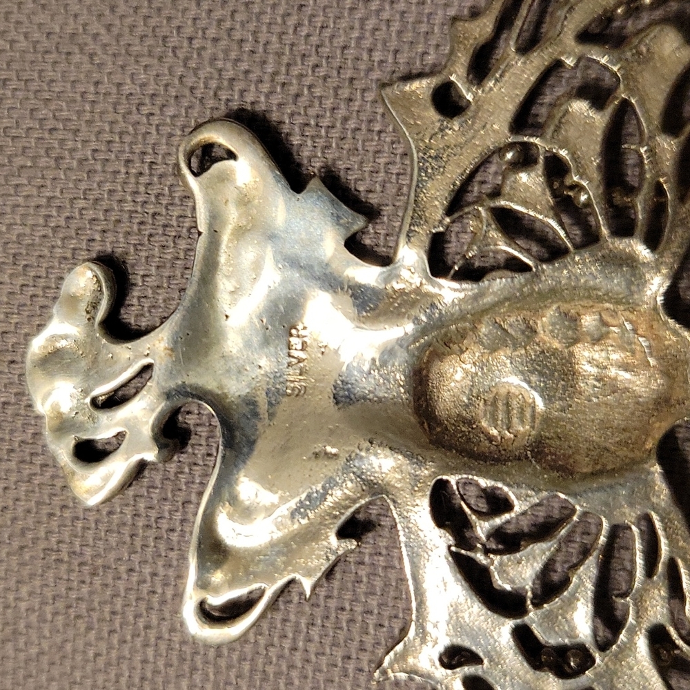 Art Nouveau silver fairy goddess necklace - Picture 4 of 7